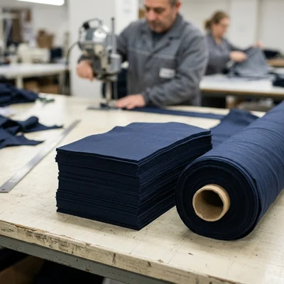 Piezas de una misma prenda cortadas del mismo rollo