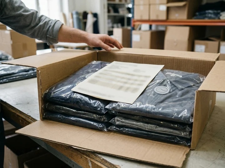 Copia impresa del informe dentro de la primera caja del pedido