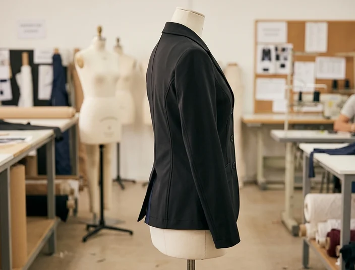 Chaqueta de salto más corta