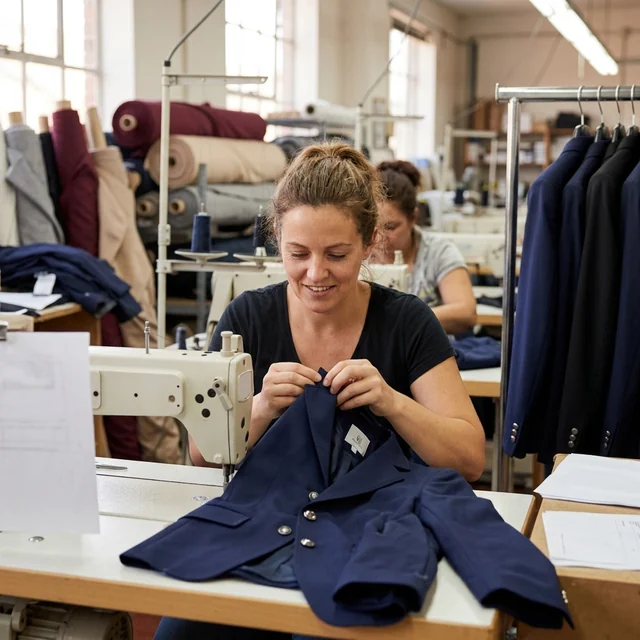 Chaqueta de concurso en la línea de confección