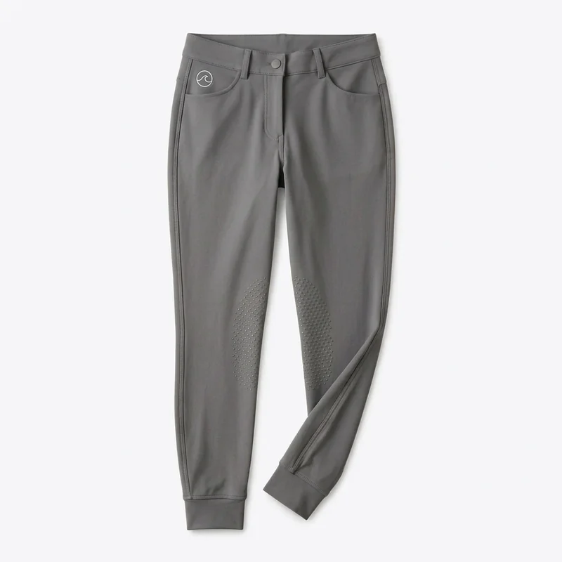 RE-BR-02, pantalón de montar de mujer knee grip, en gris