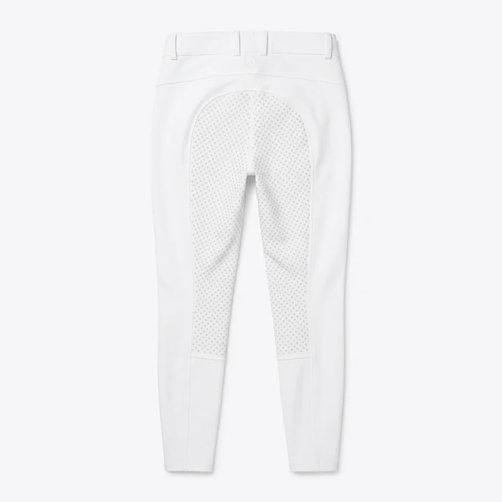 RE-BR-05 · Breeches de concurso blancos, mujer full grip, foto de catálogo sobre fondo blanco