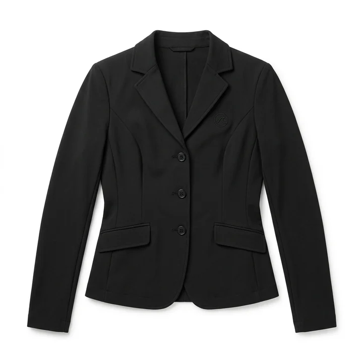 RE-CC-02 · Chaqueta de concurso, corte salto, foto de catálogo sobre fondo blanco