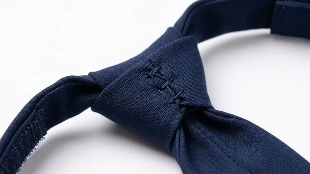 Nudo de la corbata cosido en fábrica