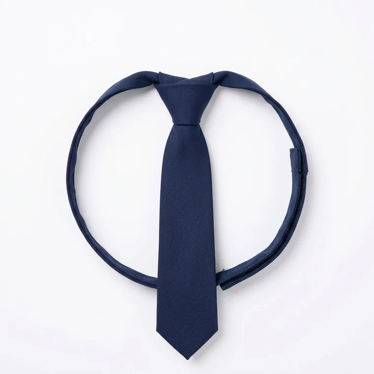 Corbata de concurso RE-AC-05 azul marino con el nudo ya hecho