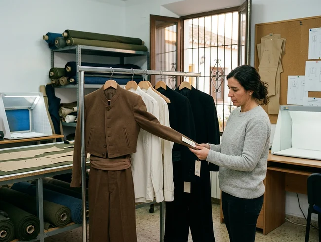 Sala de muestras de una marca ecuestre con su línea campera