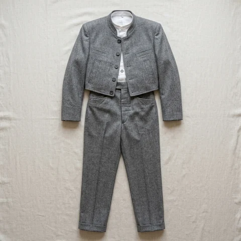 Traje corto campero gris