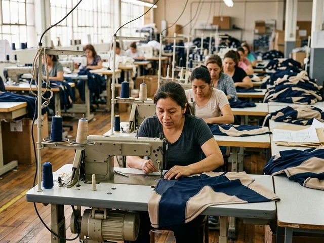 Zona de confección de una fábrica de ropa