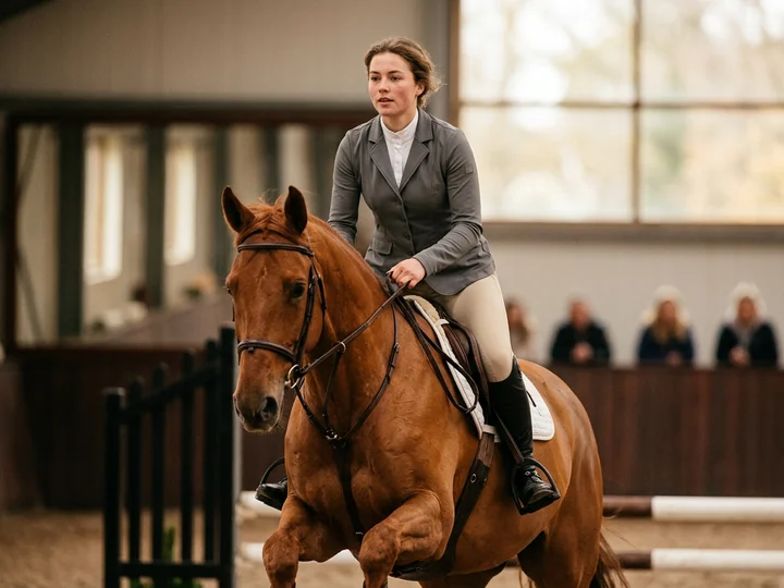 Breeches con grip en la pista de salto