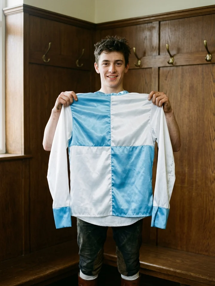 Chaquetilla de jockey de raso en colores de cuadra