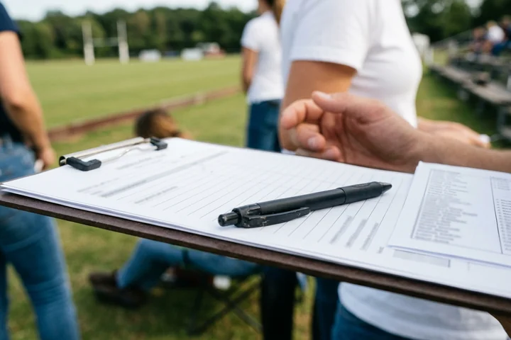 Lista de jugadores con nombre, talla y número