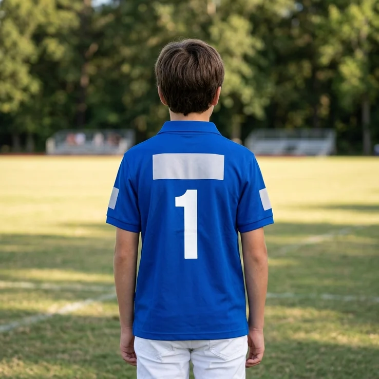 Jugador infantil con la camiseta del equipo